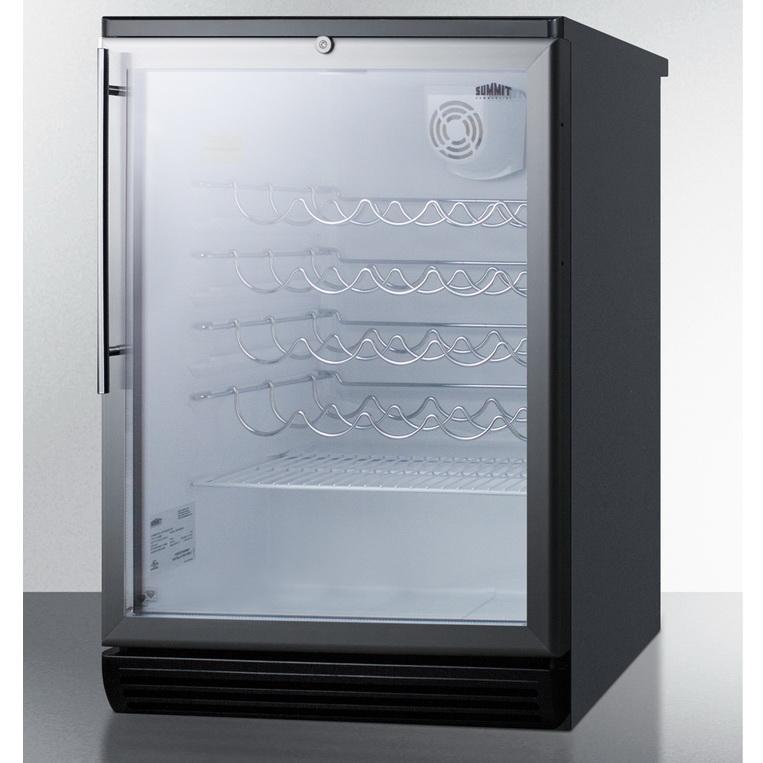 Summit SWC6GBLBIHV Safe Storage with Elegant Display Wine Cellar