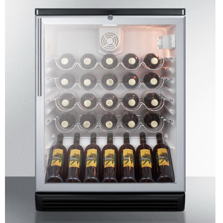 Summit SWC6GBLBIHV Safe Storage with Elegant Display Wine Cellar