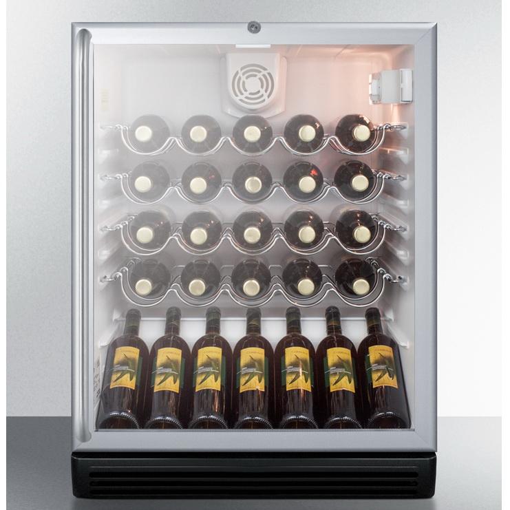 Summit SWC6GBLSHADA Safe Storage with Elegant Display Wine Cellar