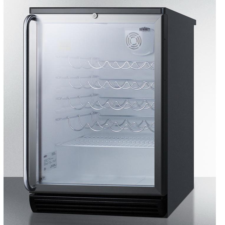 Summit SWC6GBLSH Safe Storage with Elegant Display Wine Cellar