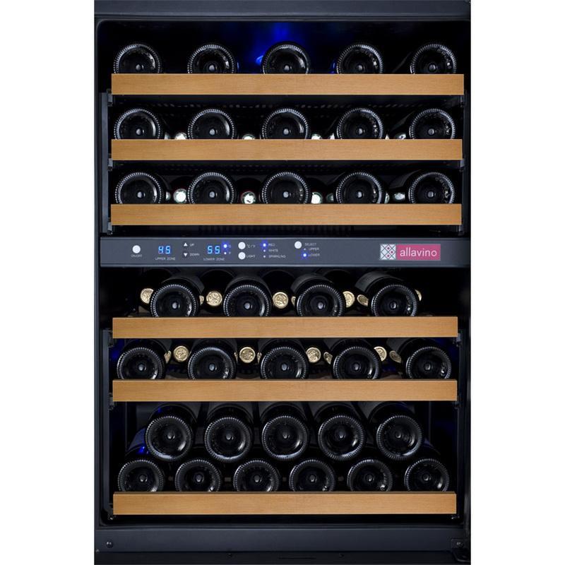 Allavino  56 Bottle Dual Zone Black Wine Refrigerator
