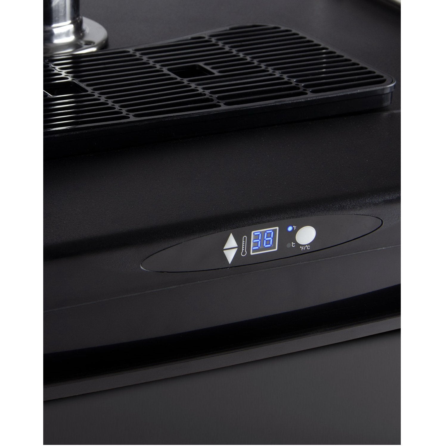 Kegco Dual Faucet Commercial Grade Digital Kombucharator - Black Cabinet with Black Door