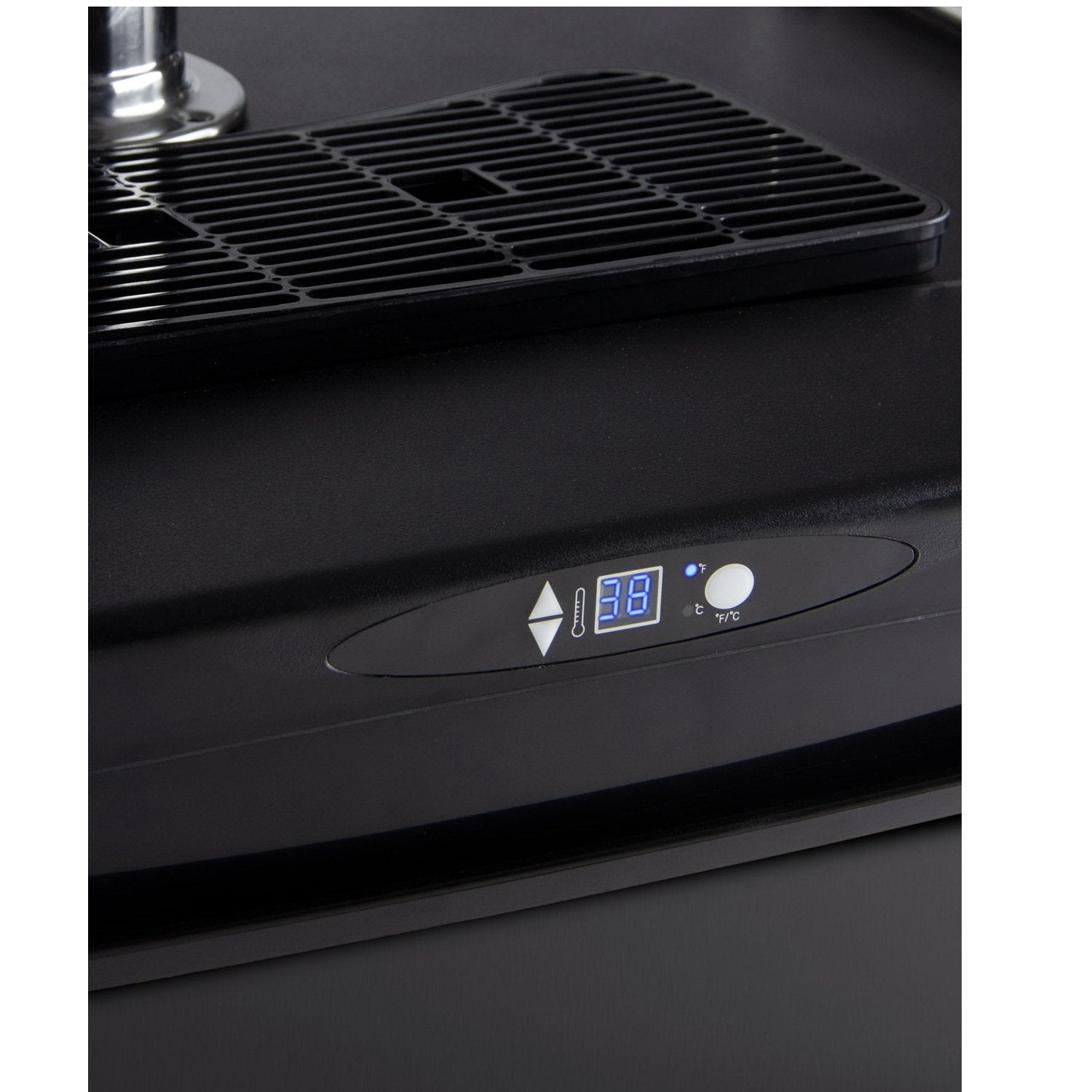Kegco Single Tap Faucet Full Size Commercial Grade Digital Kegerator - Black Cabinet with Black Door